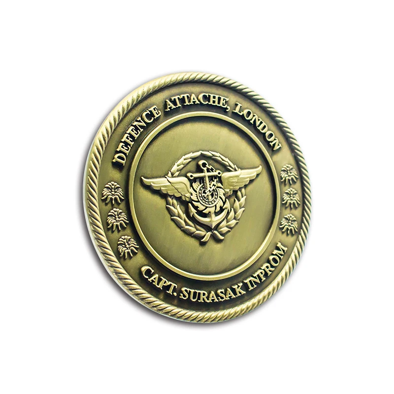 Factory Personalized Custom 2D Souvenirs Laser Engraving Metal Zinc Alloy Bronze Challenge Coins Coins