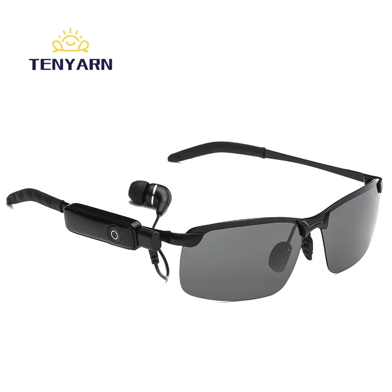Tenyarn Vintage Outdoor Headset MP3 Riding Eyes Glasses Wireless Smart Polarized Sunglasses