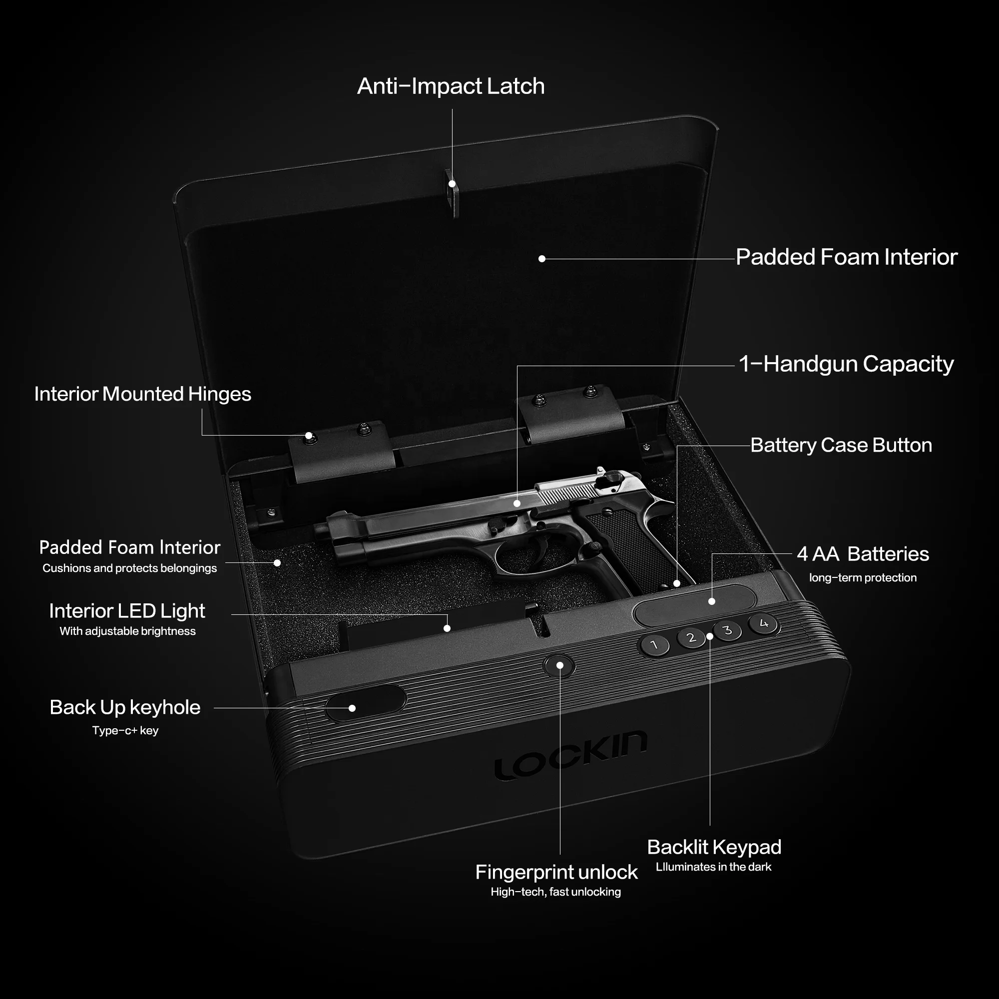 Smart gun safe support tuya