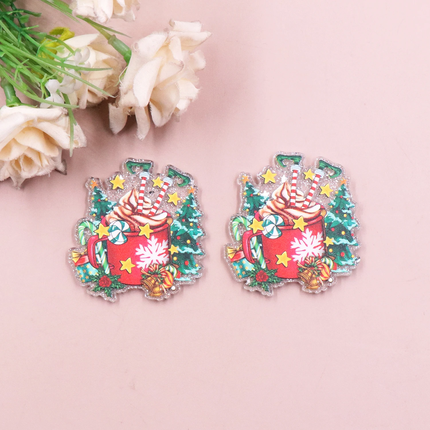 PR1394 набор из 4 рождественских украшений 50 мм