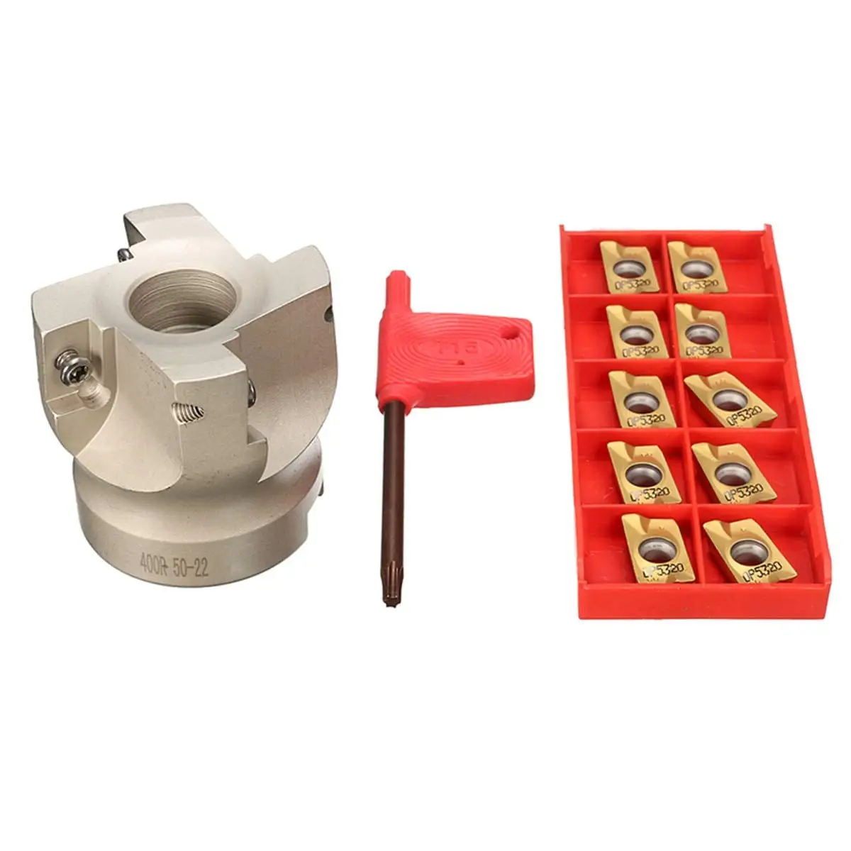  1 комплект 50 мм BAP400R-50-22 торцевой фрезы 4 флейты Precision фрезерный инструмент с 10 шт. APMT1604 вставками + T15 ключ дюймовый