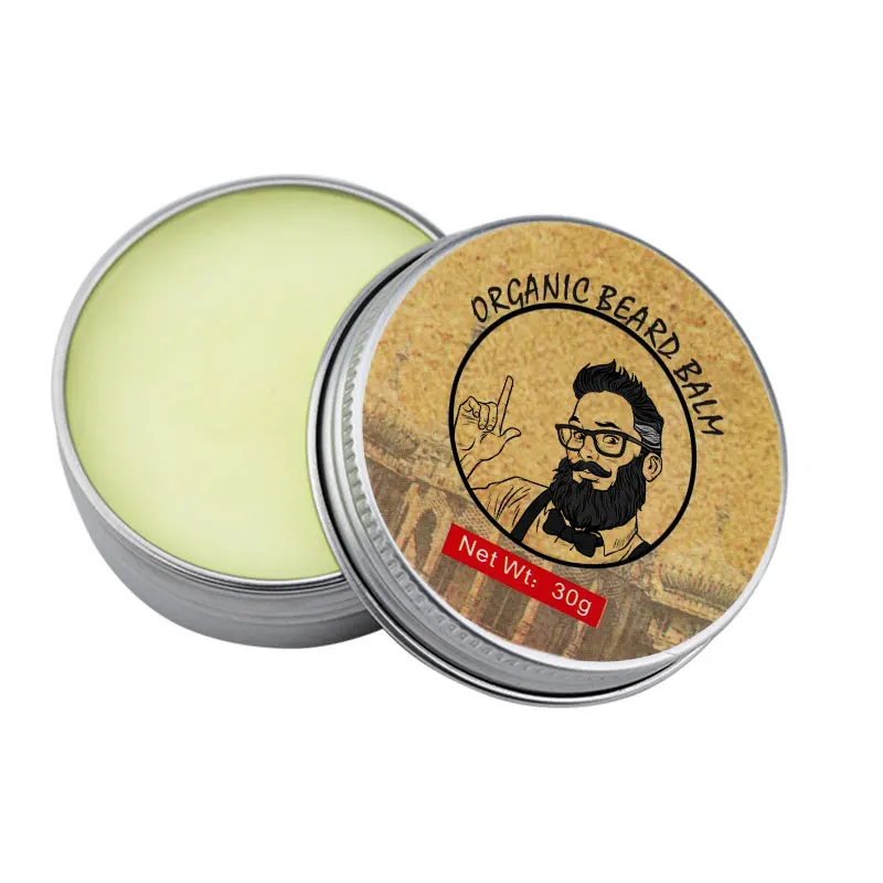 Organic private label men beard care growth kit moisturize wax mustache beard butter hair styling beard essential balm