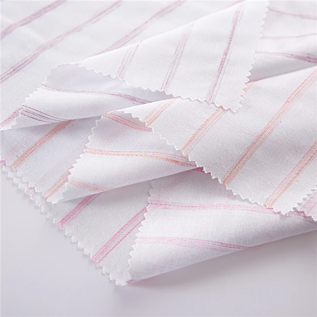 
Modern Design blue and white stripe fabric blended viscose rayon fabric 