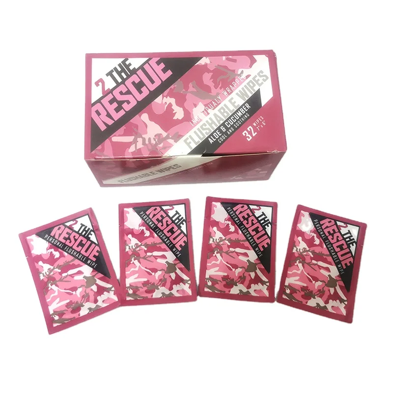 Private Label biodegradable Intimate Wet Wipes Custom Men Women Female Toilet Flushable Wipes For Cleaning