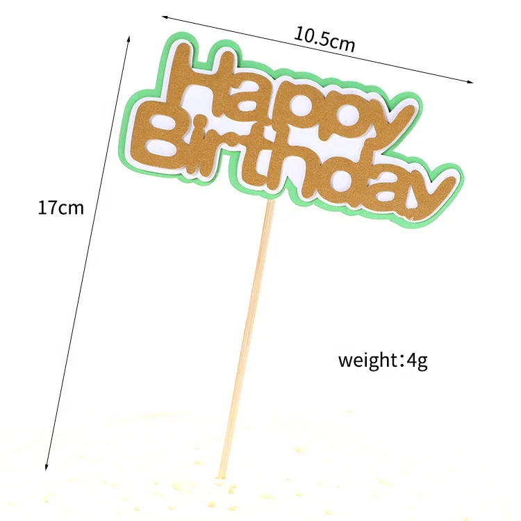 new cake topper double-deck cake toppers happy birthday yellow kid party cake topper