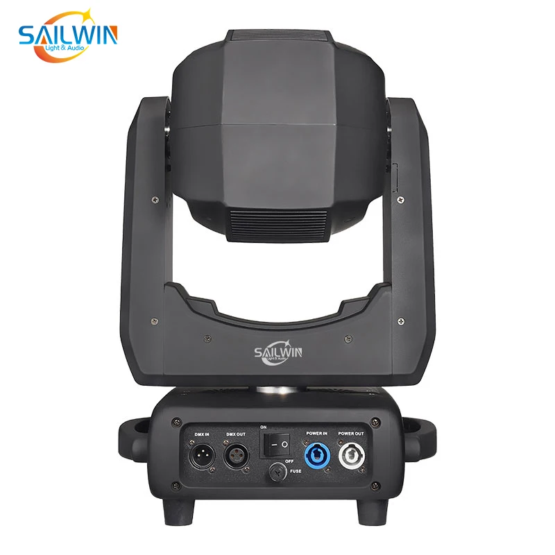 SAILWIN 300W Lyre 15R Moving Head Light UV LED Ring 4 Prism IP20 Beam Projector GOBO SPOT Stage Lighting DMX Control DJ Club