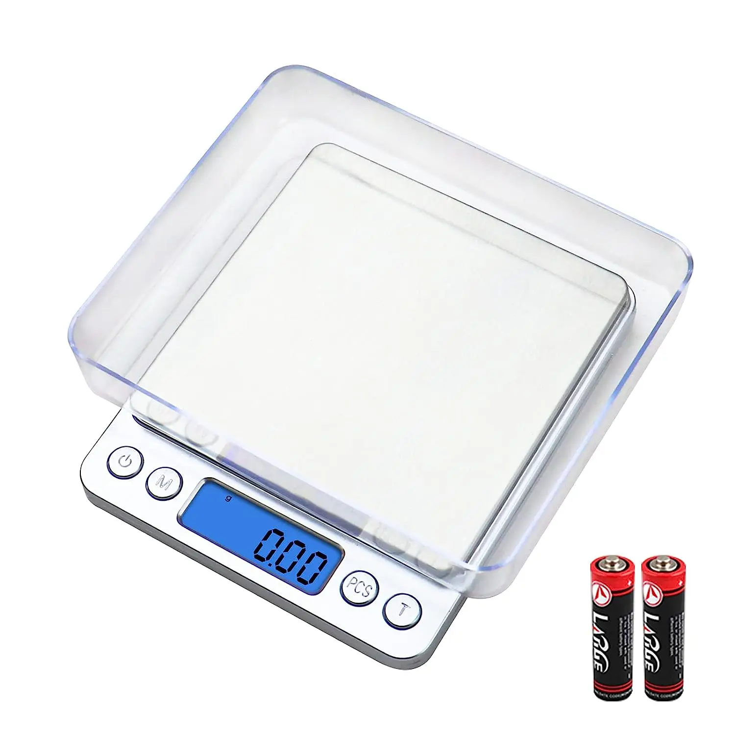 Kitchen Scale Food Multi - Function Stainless Steel Balance LCD Display Cooking Baking Pocket Scale with Tray 500g*0.01g Digital