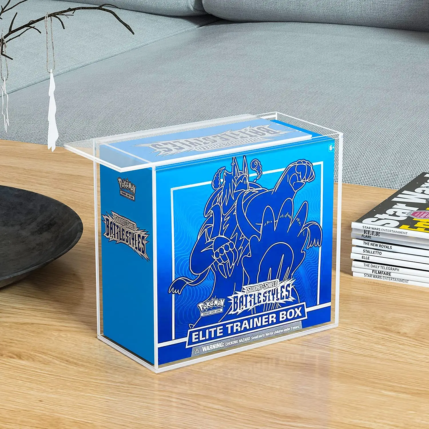 Premium UV Protection Pokemon  Elite Trainer Box Magnetic Acrylic Display Case ETB Protector with LED Base