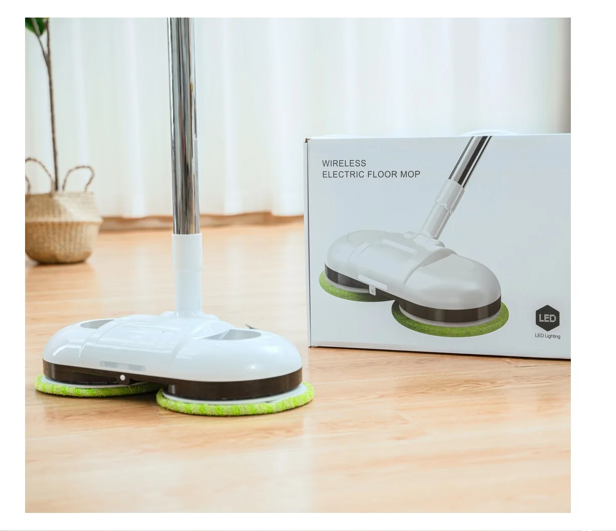 New Arrival!! Hign Quality Handheld Wireless Electric Automatic Dual Spinning Spraying Floor Cleaning Electric Mop