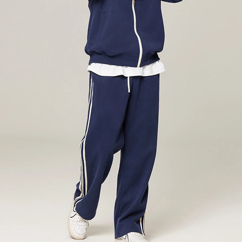 Camouflage Stacked long Pants for, Men New Italy Style Mens Patch Cargo Pockets Ripped Pants/