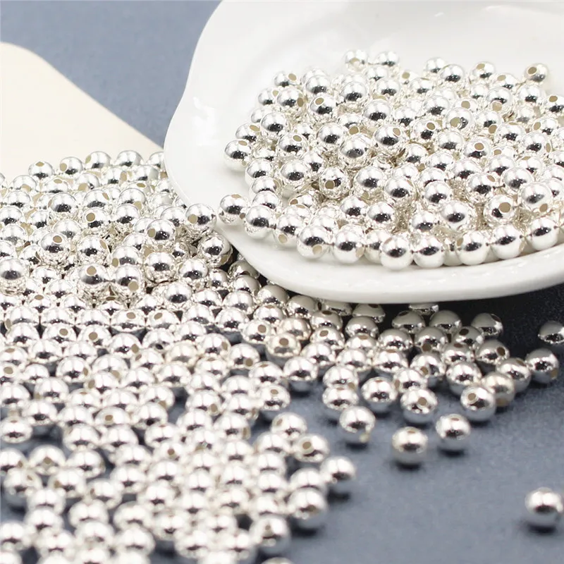 Factory price 925 sterling silver 2-5mm ball beads for jewellery making