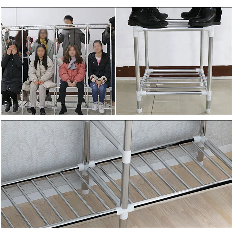 165Cm Wide Sturdy Foldable Portable Wardrobe Joints Connector For Portable Wardrobe Clothes Storage Organizer