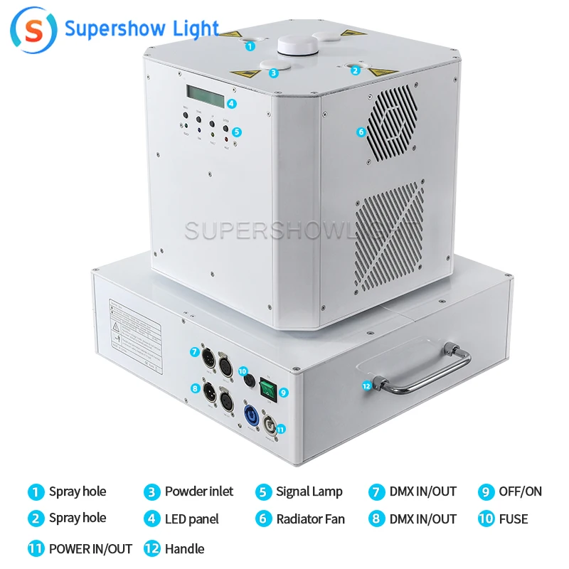 Dual Head Rotation Sparklers Fireworks stage Cold Flame Spark Spin Machine Dancing Spark Machine