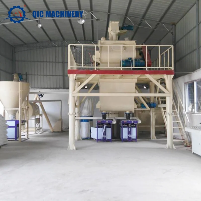 Ceramic Adhesive Mixer tile adhesive production line 2-20T/h dry mix mortar production line Dry Mortar Mixing Machines