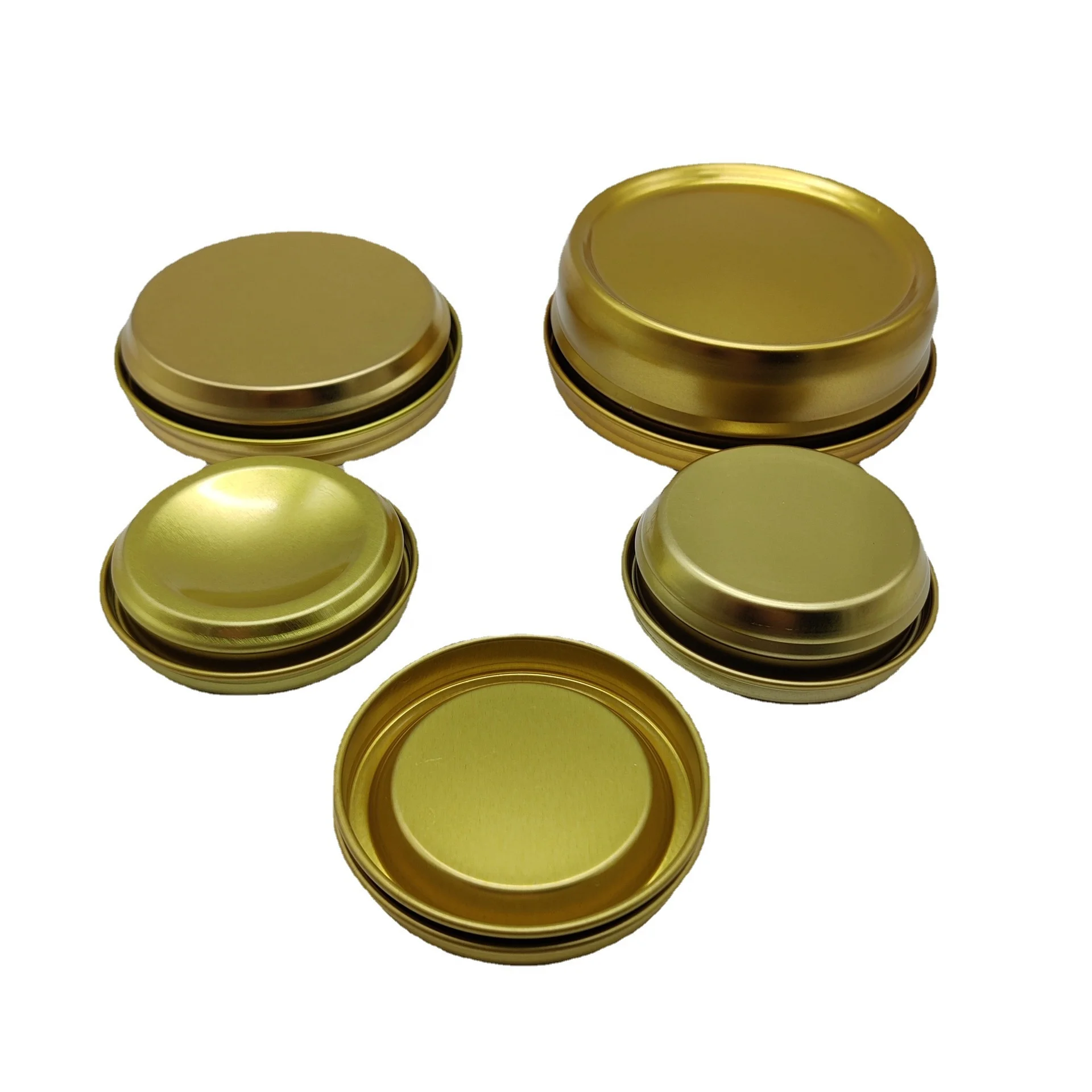 Custom round empty caviar can box caviar tin