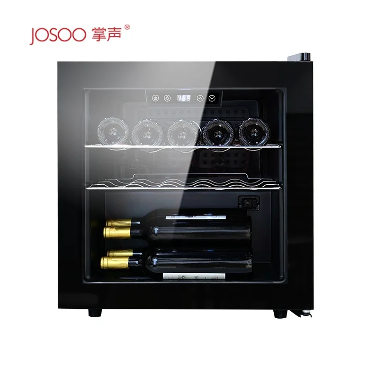 Kitchen Built-In 40L Compressor Stainless Vine Cooler 1 6 Bottles Wine Cooler Constant with Led For Household