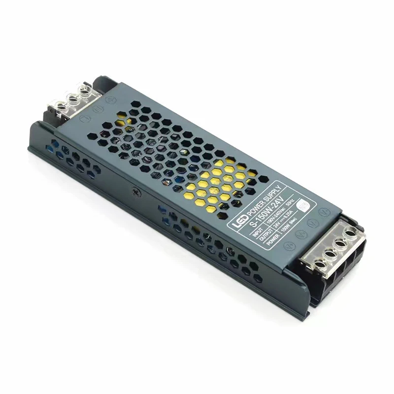 Ультратонкий Светодиодный источник питания 12 В 24 в 60 Вт 100 Вт 150 Вт 200 Вт 300 Вт 400 Вт Светодиодный линейный источник питания 12 В 150 Вт светодиодный драйвер