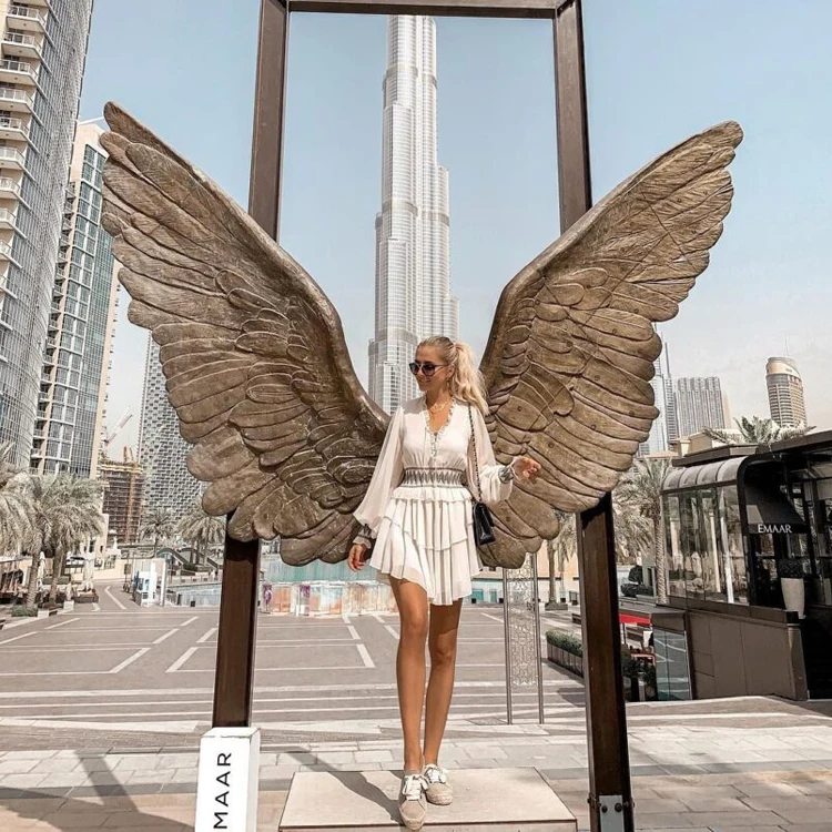 Modern Art Decor Angel Large Silver Tibetan Fairy Cosplay Gold Extra Decorative Crafts Wings Sculpture On Wall