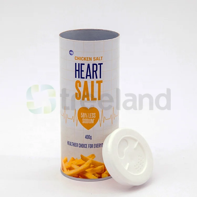 Shaker Paper Tube Cardboard Salt Shaker Tube with Lid Salt Canister