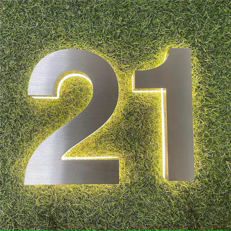 Custom PVC Glass LED Letter Signs Commercial Front Outdoor Small Shop Signs LED Letter Signs
