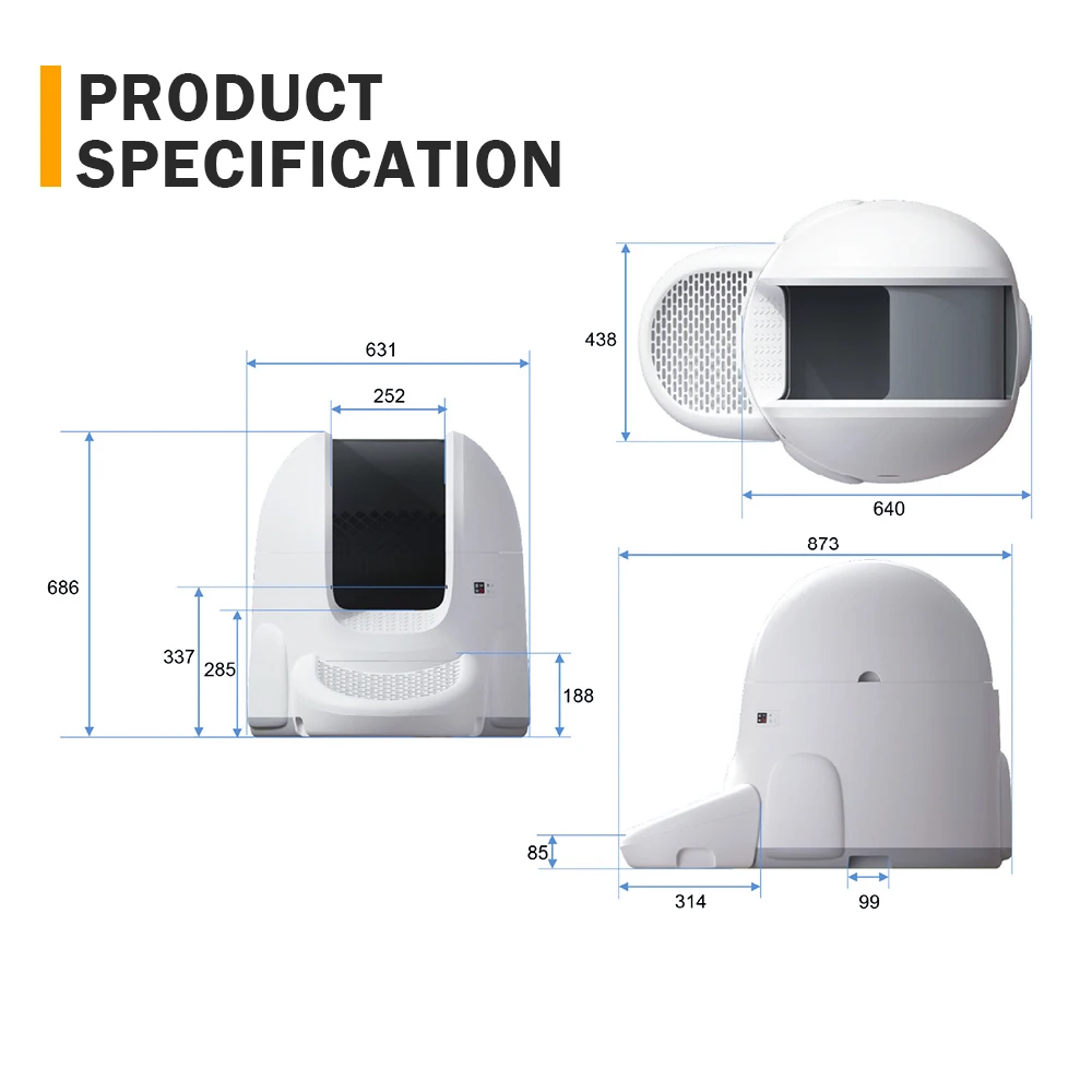 Automatic Cat Litter Box Tuya Smart App Control Self Cleaning Litter Boxes Cat Sand box Electronic Pet Toilet Cat Supplies