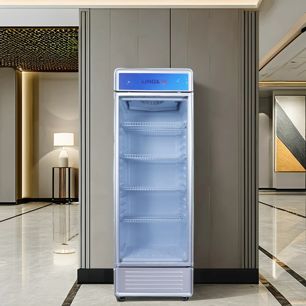 LSC-275W Commercial Stainless Steel Beverage Cooler Upright Single Door Electric Compressor Fridge