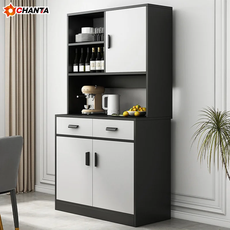 Sideboard wine cabinet modern minimalist solid wood color kitchen against the wall household cupboard storage