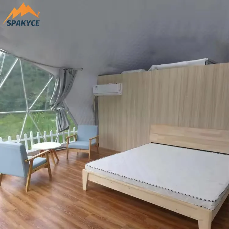 High quality waterproof Exhibition Resort Hotel Garden Glamping Globe Igloo Ball House Camping Yurt
