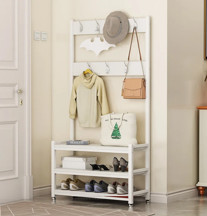 Custom Made Living Room Metal Hall Tree Clothes Hanger Entryway Shoe Coat Rack