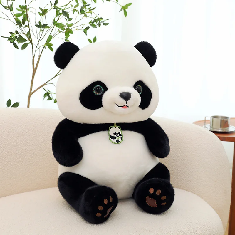 Wholesale Plush Panda Soft Toy Lovely Soft Cartoon Pillow Cushion panda Custom Stuffed Animal toys