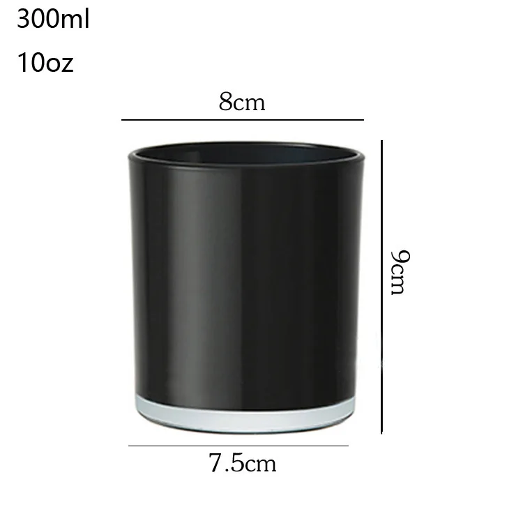 6 Oz 8 Oz 12 Oz White Frosted Glass Candle Holder Glass Candle Jar Without Round Cover