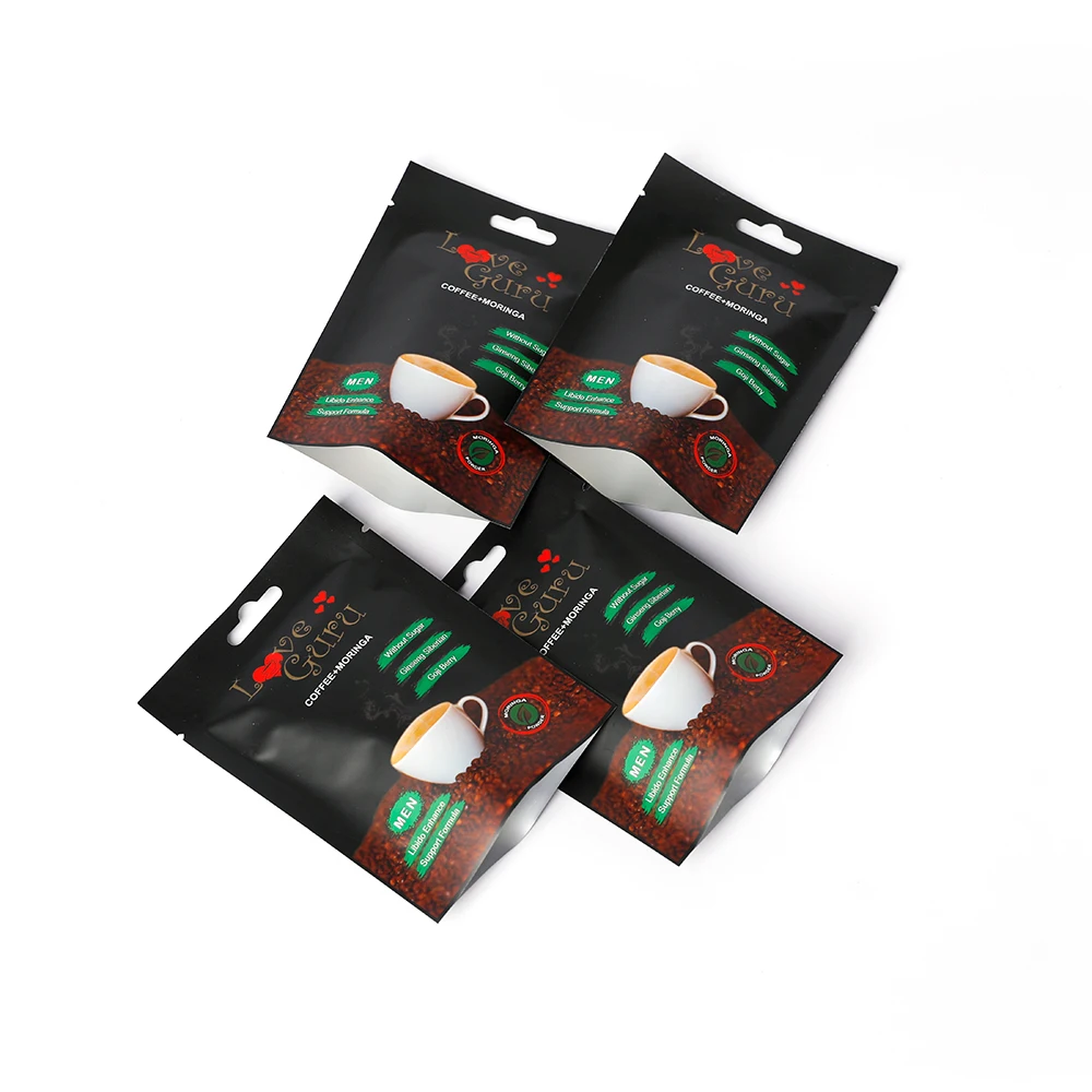 Zhongbao China Factory Wholesale Price Plastic Three Side Sealing Bag Food Snack Tea Sugar Coffee Small Pouch Bags 50g