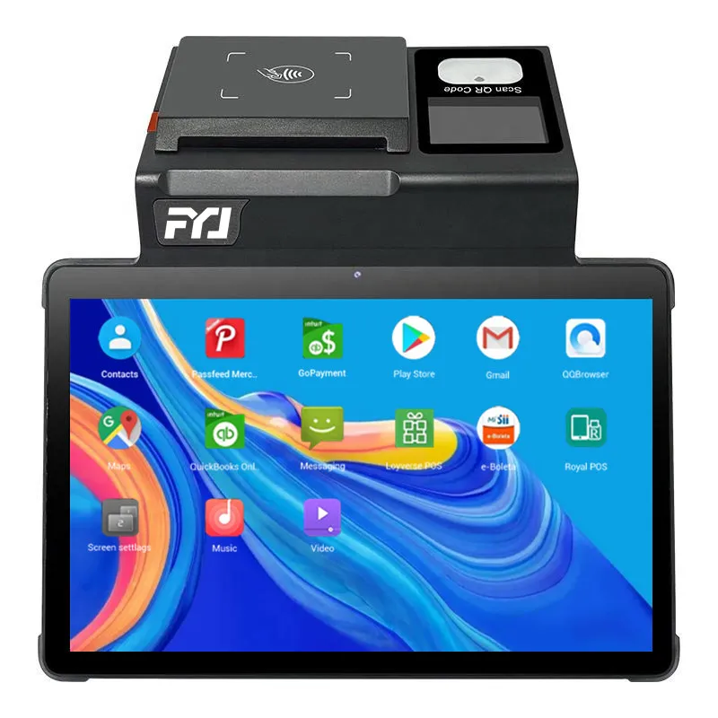 FYJ F1-T1 11' 3+16G Android 12 Puntos de Venta All-in-one Billing Checkout Cashier Pos Machine Tablet with 80mm Printer