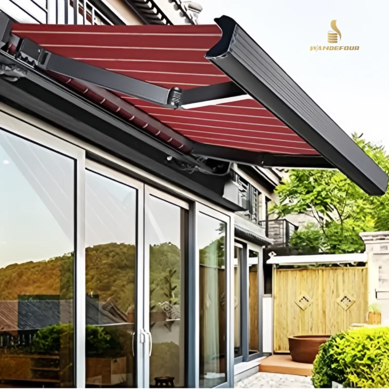 Electric sun canopy widths 5m *4m/3.5m/3m/2.5m/2m/1.5m length retractable remote control Heavy Duty Wide Box Motorized awning