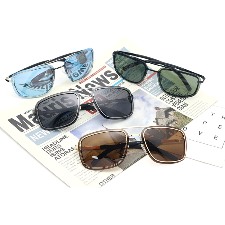 High Quality Metal Pilot Aviation Sunglasses Retro Driving Sun Glasses for Man