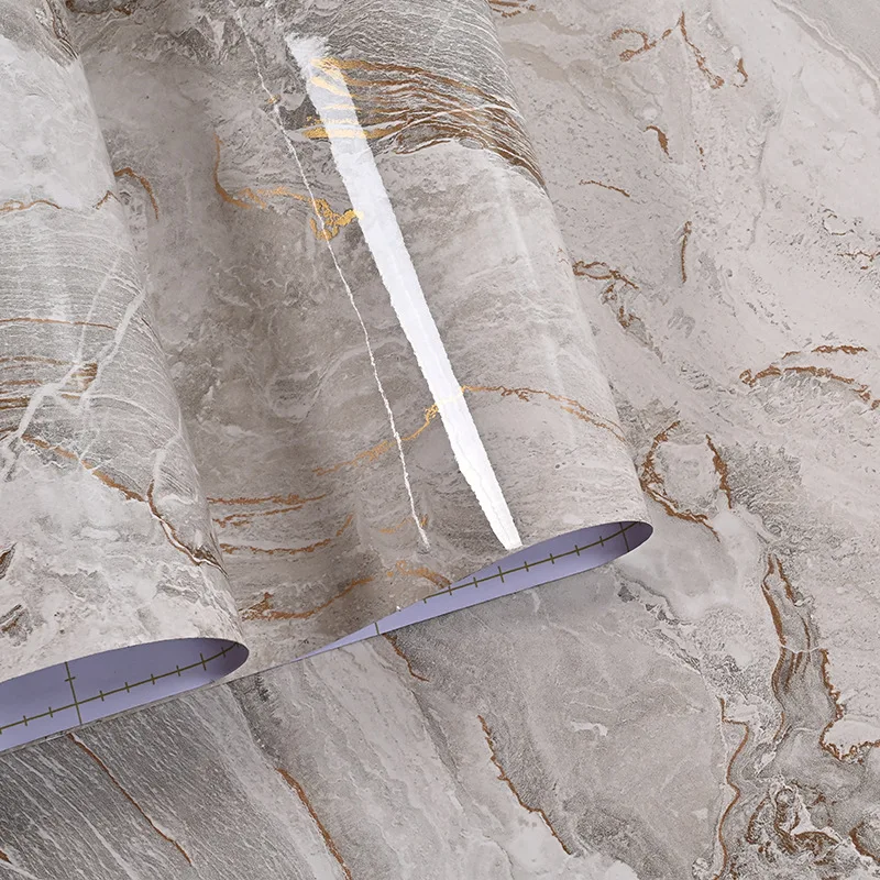 Marble Printed Self-adhesive Emboss Pvc Vinyl Contact Paper For Wall Furniture Table Decor Film Roll