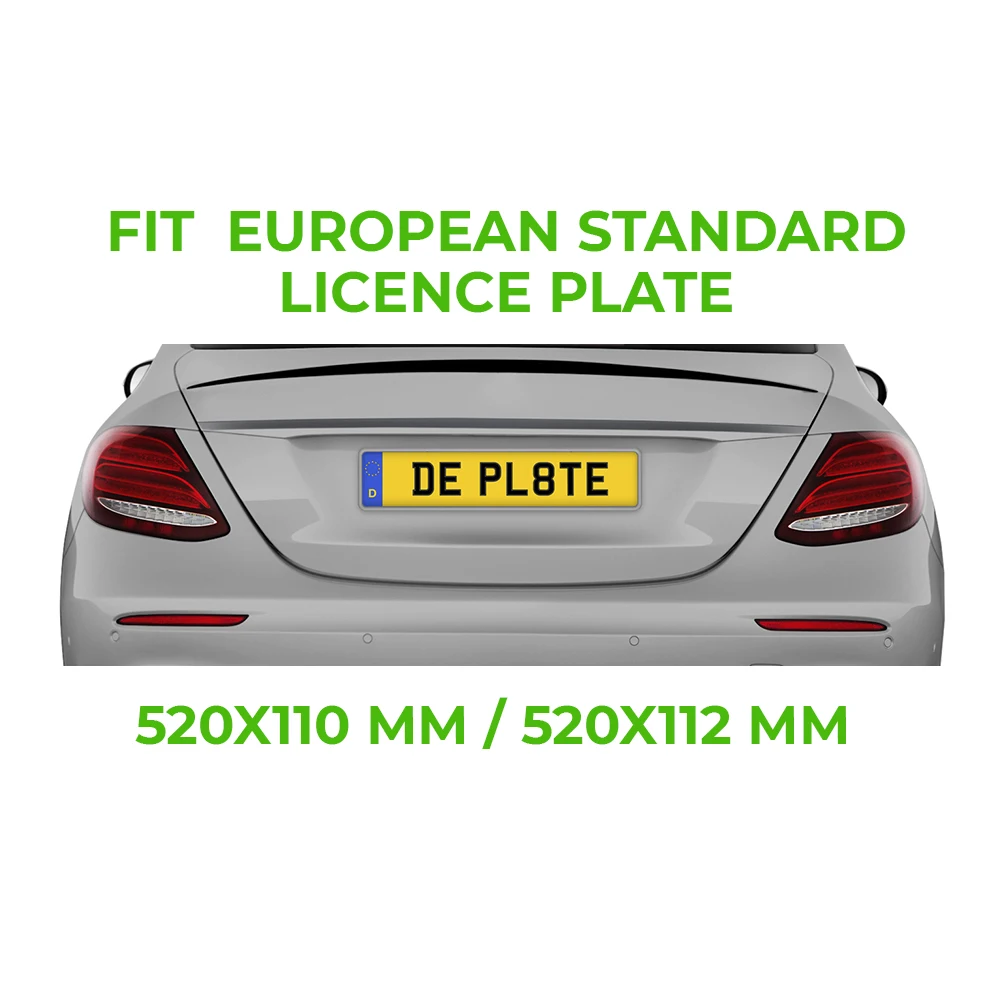 Grey Silicone License Plate Frame, Rain-Proof, Anti-Rust and Anti-Rattle for Car Plate Frame