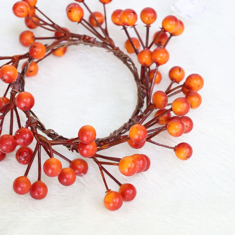Thanksgiving maple leaf orange berries Nordic Style Ins Simulation Crafts Plant For Home Decoration