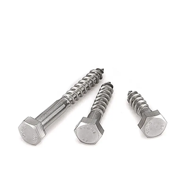 Din 571 60mm 100mm 260mm zinc plated galvanized self-tapping coarse thread wood lag screws for wood