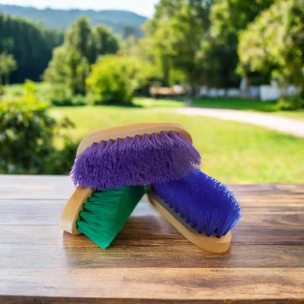 Wooden back Horse Dandy Brush with PP Bristles Essential Horse and Equine Care product