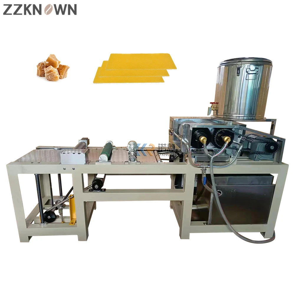 Full Automatic Electric 2 Embossing Bee Wax Comb Beekeeping Equipment Aluminum Alloy Roller Embosser Beeswax Foundation Machine