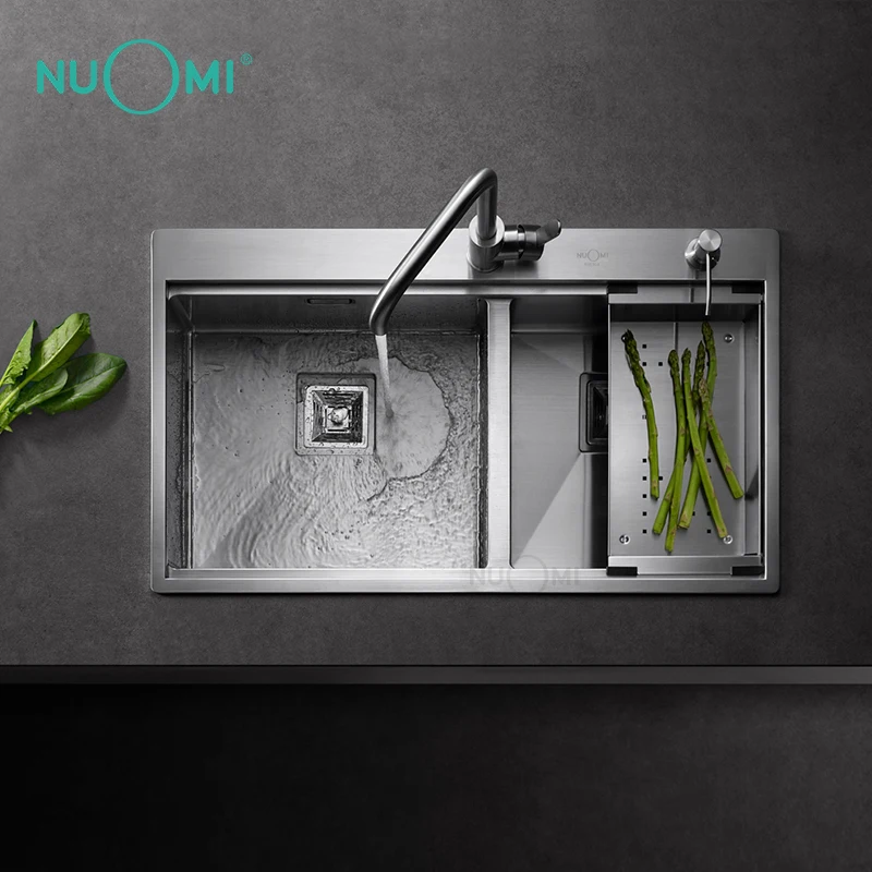 NUOMI NORTH Series 32 Inch Big Space Superior SS Two Tank Kitchen Sinks