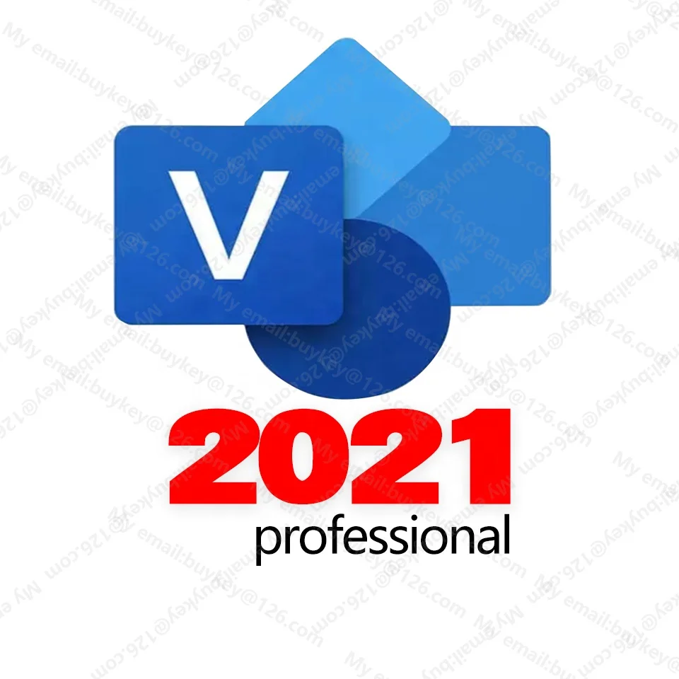 Online 24 hours MS V isio 2021 Professional 1PC 100% online 2021 V isio pro license key 1PC online digital license send by Email