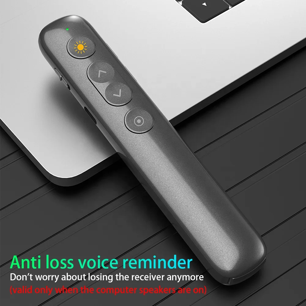 H91 USB Wireless Presenter Pen with TF Card 128MB 2.4GHz RC Powerpoint Presenter Presentation Clicker PPT Pointer Laser Pen