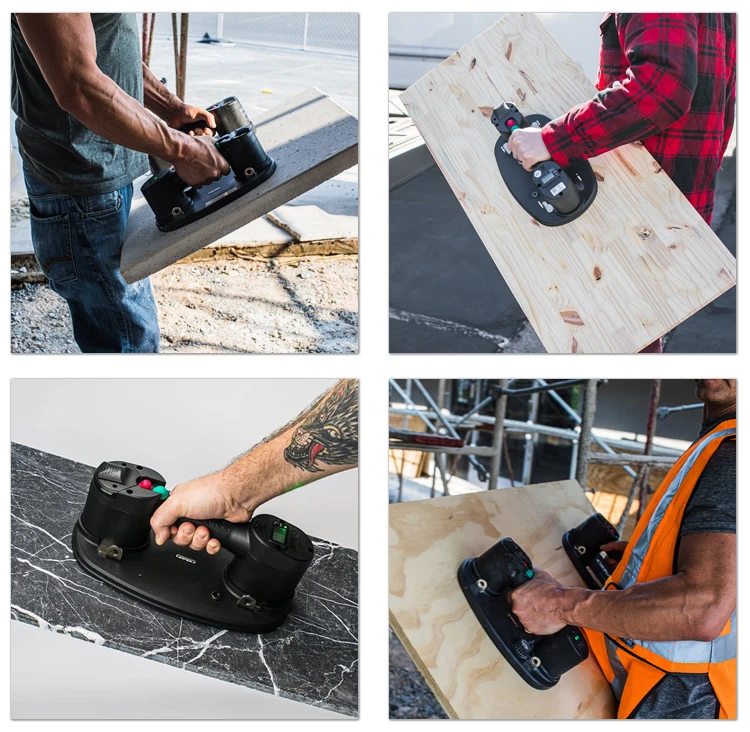 Grabo Pro Electric Vacuum Suction Cup Lifter with Electronic Display Battery Powered Wood Granite Glass Tiles Carry Lifter