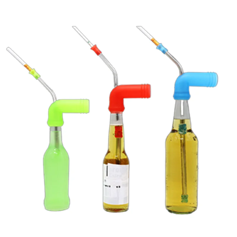 Bottled Glass with Clean Brush Beer Snorkel  Customizable Logo Packaging Suitable for Parties Talk Show Clubs