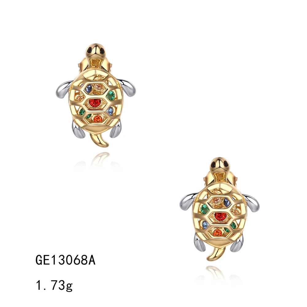 Grace Jewelry Colorful Gemstone Earrings Pendant Sea Turtle Jewelry Sets For Women