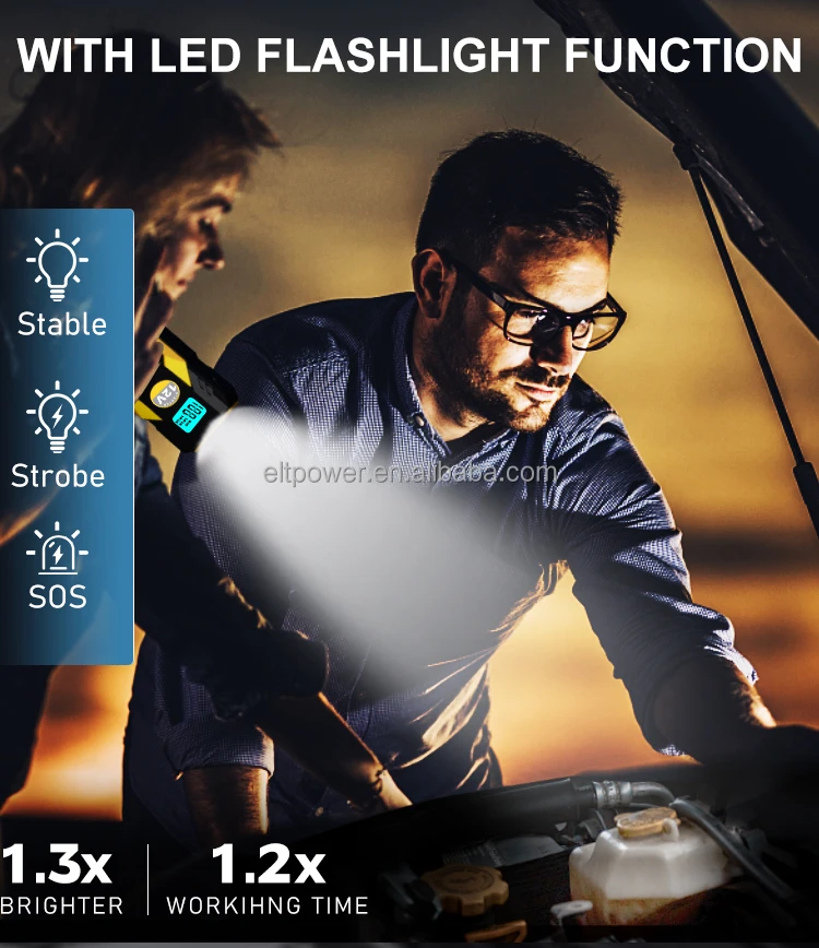 12v Portable Jump Starter For Rechargeable Batteries 16800mAh Multi-Function Power Bank Truck Battery Car Jump Starter