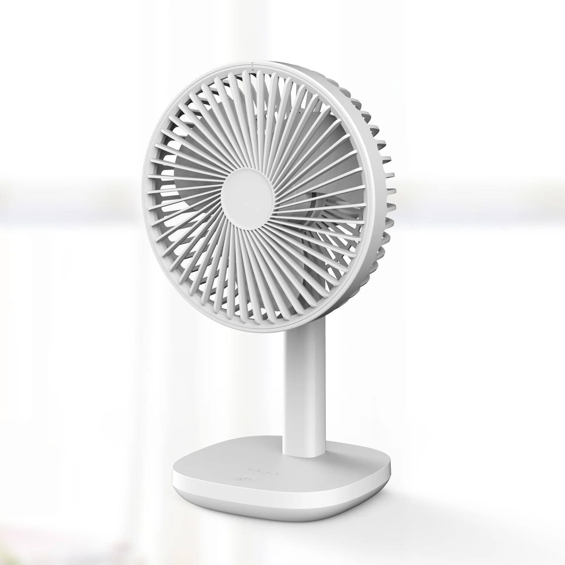 2022 fashion wireless small 6.5inth auto oscillating table fan USB rechargeable 4000mah battery low noise desktop fan