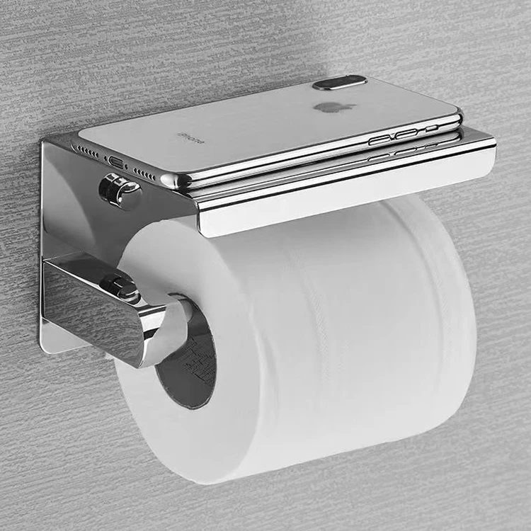 Toilet Paper Roll Holder With Shel Toilet Paper Holder Stainless Steel Black Toilet Paper Holder